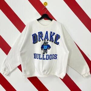 Drake Bulldogs University Sweatshirt White Jk36536